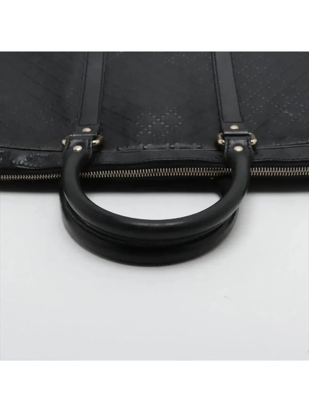 Gucci Diamante Leather Business Document Briefcase Tote Brown